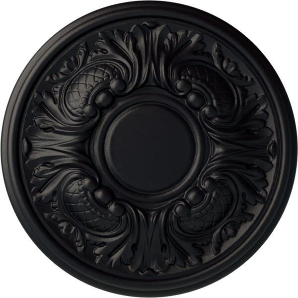 Ekena Millwork Wakefield Ceiling Medallion (Fits Canopies up to 3 5/8"), 11 3/4"OD x 1 1/4"P, Steel Gray CM11WASGS - main